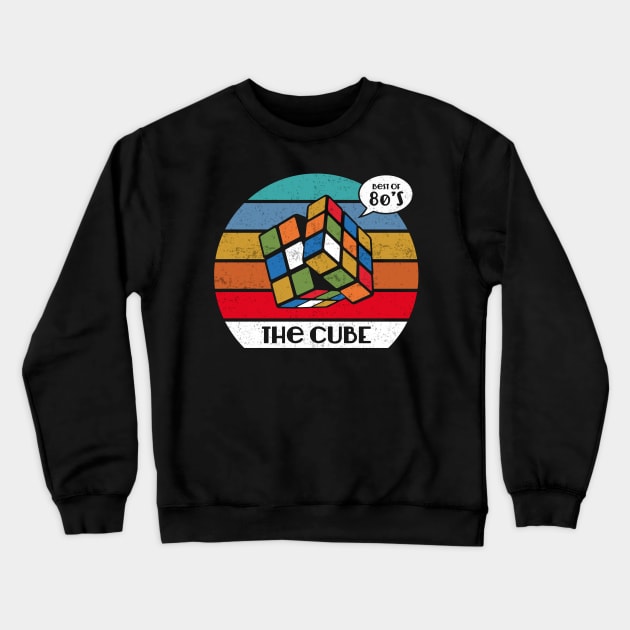 Best of 80s Rubik's Cube Crewneck Sweatshirt by TEEWEB